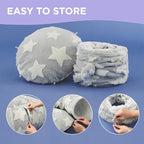 Lesure Cat Tunnel Bed for Indoor Cats - Cute Cat Donut Tunnel Toys for Small Large Cats with Washable Circle Cushion, Round Pet Peekaboo Cave Toy for Kitten/Puppy/Rabbit, Standard Galaxy Grey