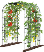 Garden Arch Trellis for Climbing Plants, 7.22 FT Tall Large Arbour Archway for Rose Vine Cucumber Vegetables, Wide Garden Arch for Lawn, Party, Ceremony Wedding Decoration.