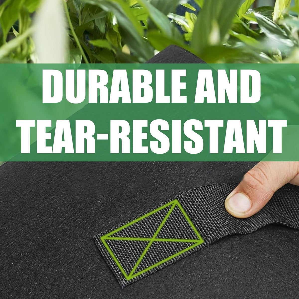 2-Pack 30 Gallon Fabric Grow Bags with Handle, Heavy Duty 300G Thickened Nonwoven with Handles and Reusable, Suitable for Garden Vegetables,Fruits and Flowers(Black)