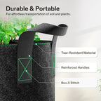 VIVOSUN 5-Pack 1 Gallon Heavy Duty Thickened Nonwoven Fabric Pots Grow Bags with Handles