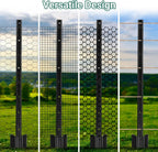 Fence Posts 3 Feet - 16 Pack, Heavy Duty Metal Fence Post, No Dig U Post for Farm, Garden, Orchard and Outdoor Wire Fencing (Black)