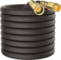 10FT Lightweight Flexible Garden Hose,Non-Slip Handles,Non-kink Hose,Solid Brass Fitting for Boats, RV Water Hose,Marine Washdown,Lawn,Garden,Leakproof TPE Hose (OrangeBlack, 10 FT)