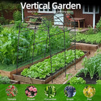 Garden Arch Arbor Trellis for Climbing Plants Outdoor, 7.8 ft Extra Tall Cucumber Trellis Raised Bed Climbing Vine Plant Support, Grape Vegetable Tomato Pumpkin Peas Bean, Black