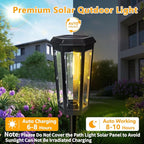 Solar Pathway Lights, Upgraded Solar Bright LED Path Lights, Outdoor Waterproof Garden Landscape Lighting with 2 Lighting Modes & Auto On/Off, for Yard, Landscape, Patio, Lawn, Path, Walkway, Driveway