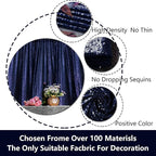 JYFLZQ Navy Blue Sequin Backdrop Curtains 10ft x 10ft 1 Panel Glitter Photo Booth Backdrops Sparkly Photography Background Drapes for Parties Wedding Bridal Showers