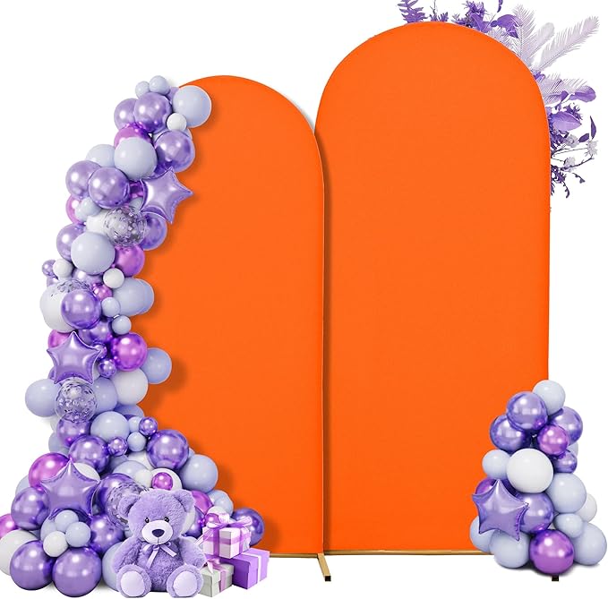 Wedding Arch Cover 7.2FT 6FT Arch Backdrop Cover Spandex Fitted Arch Cover for Round Top Chiara Backdrop Stand Covers for Wedding Birthday Party Baby Shower Banquet Ceremony Decoration