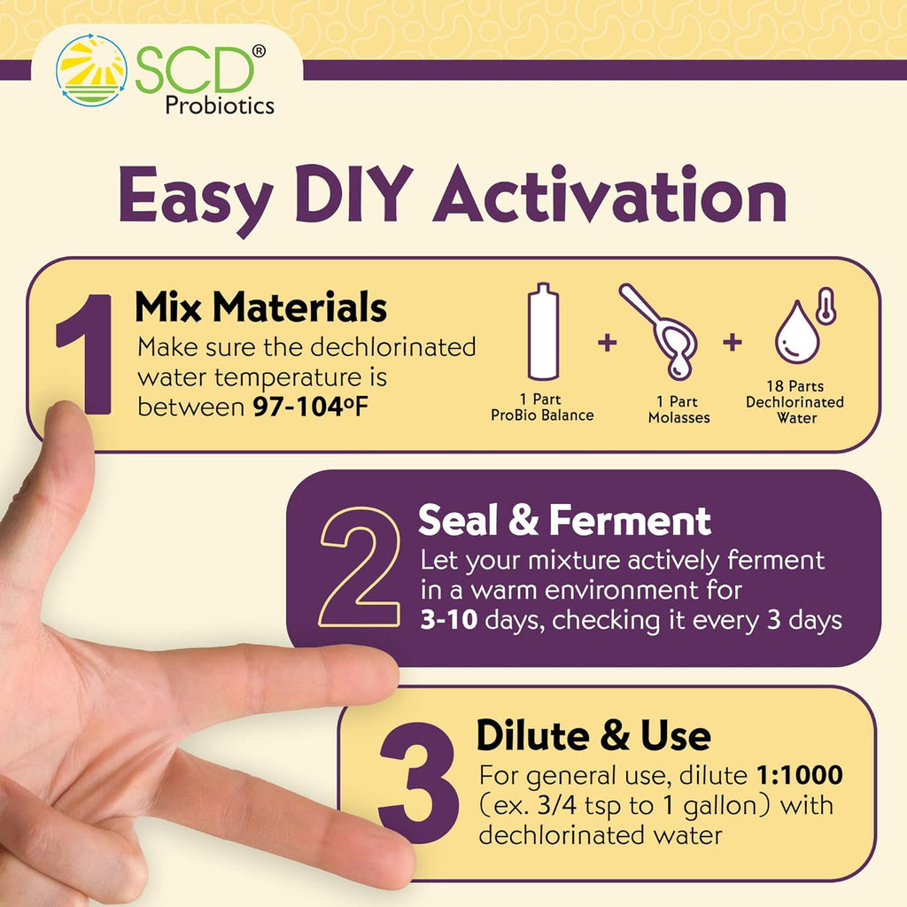 SCD Probiotics ProBio Balance Plus - Make 20X More Soil Conditioner - Super Concentrate Of Effective Beneficial Microorganisms + PNSB Phototrophs - OMRI Listed for Organic Farm Lawn & Garden (1 Liter)