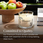 PartyLite Iced Snowberries Scented, Notes of Apple, Cassis, Cranberry, Peach, Strawberry, Berry, Vanilla & Musk,13.2oz 3-Wick Jar Candle, 45 Hour Burn Time, Luxurious Fragrance, Perfect for Gifting