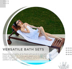 100% Cotton Bath Towel Set of 12-4 Bath Towels, 4 Hand Towels, 4 Wash Cloths, Sustainable, Soft, Highly Absorbent, Combed Cotton 12 Piece Set for Hotels, Spa, Bathroom, Dorm, White