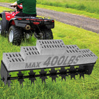 400 lbs Counterweight Pallet Spike Aerator - 45" Tow Aerator, Galvanized Steel with Extra Wide Tow Bar, 8 Steel Spikes and Universal Hook, Heavy Duty Rolling Aerators for Lawn/Tractor/Farm