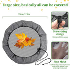 Rain Barrel Accessories Mesh Cover with Drawstring Collection Buckets Cover Tank Harvesting Tool Protector Preventing Fallen Leaves Debris Small Objects in Outdoor Garden(37.4 Inch) (4)