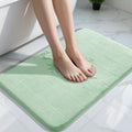 Yimobra Memory Foam Bath Mat, Super Soft Absorbent Bathroom Rug Non Slip 31.5x20 Inch, Quick Dry, Machine Washable Floor Carpet for Tub Shower, Home Decor Accessories, Pale Green