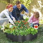15 Gallon Plant Grow Bags, Round Fabric Raised Garden Beds Planter Pots with 2 Handles,Durable Breathe Cloth Planting Bed Gardening Container to Grow Vegetables for Outdoor Plants