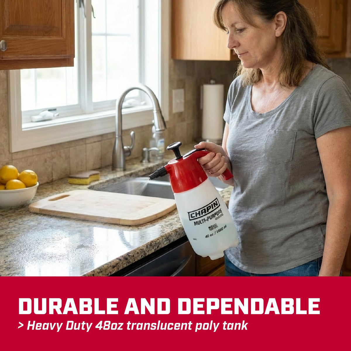 Chapin 48oz Handheld Sprayer, Anti-Clog for Continuous Spray