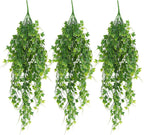 RECUTMS Artificial Plant Faux Plant Ivy Greenery Fake Hanging Plants Faux Greenery Plant Fake Ivy Leaf UV Resistant for Indoor Home Decor Outdoor Garden Yard Porch Wall Decoration 3 Packs（Green）