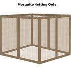 OIPUNSHLE 10x10 Gazebo Universal Replacement Mosquito Netting, Brown