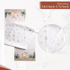 Maison d' Hermine Table Runner 100% Cotton Single Layer Table Runners 72 inches Long for Thanksgiving Christmas Decorations Home Kitchen Dining Party Wedding (Deer in The Woods, 14.5" x 72")