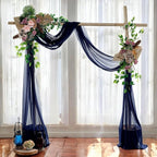 MDS Halloween Chiffon Draping Fabric - 1 Panel, 30" Wide x 40ft Long - Sheer Spooky Arbor & Canopy Drapery for Haunted House Backdrops, Party Ceilings, DIY Costumes & Themed Events - Navy Blue