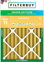 Filterbuy 20x24x4 Air Filter MERV 11 Superior Pet & Allergy Defense (1-Pack), Electrostatic Pleated HVAC AC Furnace Filters Replacement, Made in USA (Actual Size: 19.38 x 23.38 x 3.63)