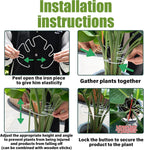 White Monstera Plant Stem Support - 5PCS 7.3x6.25in Durable Adjustable Garden Stake for Indoor Plants, Fishbone Cactus Holder, Innovative Leaf Clip Set, Ideal Tool for Healthy Plant Growth