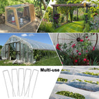 Petgrow 6 Inch Garden Stakes Galvanized Landscape Staples,U-Type Turf Staples for Artificial Grass, Rust Proof Sod Pins Stakes for Securing Fences Weed Barrier, Outdoor Wires Cords Tents Tarps
