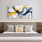 Abstract Office Artwork Wall Decor - Blue Canvas Art Wall Decor for Living Room - Modern Wall Art for Bedroom Size 20" x 40"