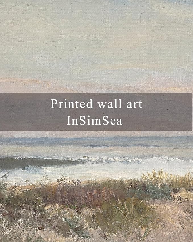 InSimSea Framed Wall Art for Living Room Decor Classical Coastal Scenery Bathroom Pictures Wall Decorations Farmhouse Kitchen Office Bathroom Art Wall Decor 11x14in