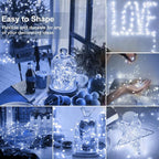 kolpop 12 Pack LED Fairy Lights Battery Operated, 7FT 20 LED Mini Twinkle String Lights Battery Powered Waterproof for Christmas Mason Jars Party (Cool White)