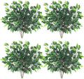 GTIDEA 24PCS Artificial Ficus Leaves Branches Faux Ficus Tree Branches Artificial Greenery Silk Floral Arrangement for Benjamina Tree DIY Wedding Bouquet Summer Wreath Wall Decor (24.04 Inch)