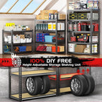 TigerParty 2020LBS Garage Shelving Units, 5-Tier Storage Shelves Heavy Duty, Adjustable Metal Organizer Utility Rack for Kitchen, Closet, Warehouse, Pantry, 72" H x 35.55" W x 16" D