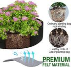 2-Pack 15 Gallon Grow Bags,Round Fabric Raised Garden Beds with 2 Handles,Durable Garden Planter Cloth Pots Container to Grow Vegetables for Outdoor Plants