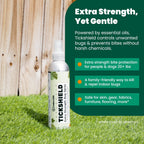 Cedarcide Extra- Strength Tickshield | Deep Woods Cedar Oil Tick & Mosquito Repellent Spray Kills & Repels Ticks, Fleas, Chiggers and Mosquitoes| For People & Pets | Natural Essential Oils | 4 Oz