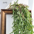 3 Fake Hanging Plants of Lambs Ear Stems with Roots, 47.24 inch Faux Hanging Greenery Plastic Plants for Party Home Office Farmhouse Greenery Wall, Ceiling, Bathroom, Porch Spring Decor