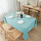 Biscaynebay Tablecloth for Rectangle Tables-70x120 Inch Aqua Blue Outdoor Picnic Table Cover-Rectangular Folding Table Cloths Water Resistant for Kitchen Camping Dining Room Patio Banquet Party