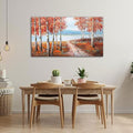 YDYSUNE Landscape Nature Wall Art - Forest Artwork for Walls - Scenery Canvas Wall Art - Orange Painting for Living Room - Farmhouse Decor - Wall Pictures for Bedroom 20×40IN