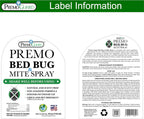 Premo Guard Bed Bug Killer Spray 24 oz - University Tested 100% Kill Rate - Natural Non Toxic, Stain & Scent Free - Kill Bedbugs & Mites On Bed & Blankets, Furniture, Clothing - Child & Pet Safe