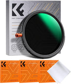 K&F CONCEPT 62mm Black Diffusion Mist Effect 1/4 & Variable ND2-32(1-5 Stops) & Circular Polarizing Filter CPL-in 1 Lens Filter with 18 Multi-Coatings for Camera Lenses (K-Series)