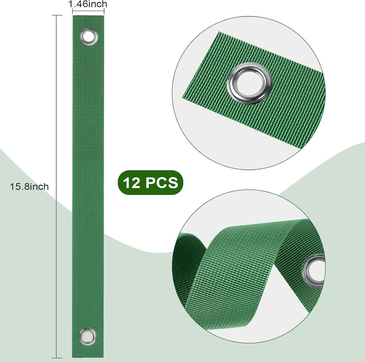 72 PCS Tree Straps for Staking, Guying & Straightening, Heavy Duty Nylon Tree Support Straps with Rust-Resistant Buckles