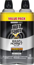 Hot Shot Wasp & Hornet Killer Spray, For Insects Eliminates the Nest, Sprays Up To 27 Feet, 14 fl Ounce, 2 Pack