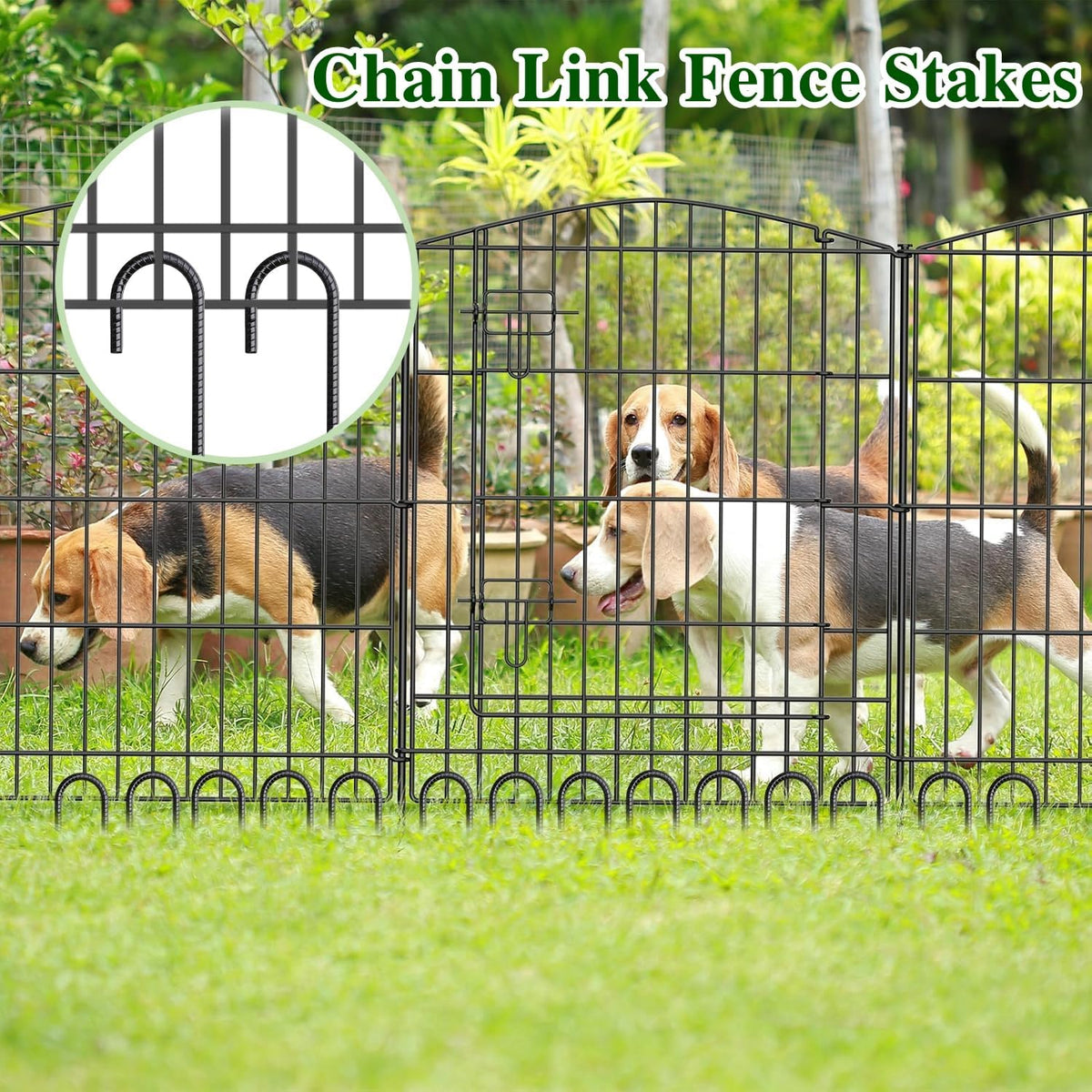 16 Inch Rebar Stakes J Hook 26 Pack Ground Stakes Heavy Duty Tent Stakes with Chisel Point End Chain Link Fence Stakes Galvanized Steel Ground Anchors Metal Spikes Black Coated