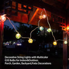 Nautical Fishing Float String Lights, Beach Themed Buoy Lights Set of 10 Multicolor String Lights for Indoor Home Decor and Outdoor Patio Decorations