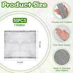 50 Pcs 1 Gallon Gopher and Vole Wire Mesh Basket Bulk Stainless Steel Plant Root Protector Gopher Cages for Garden Planting Underground Plant Protection