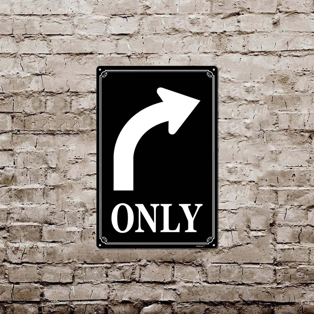 8x12" Left Turn Only Arrow Signs - High-Intensity Aluminum Parking Lot Sign, Weatherproof & Fade-Resistant, Ideal for Outdoor & Indoor Use - Curbside Sign