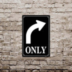8x12" Left Turn Only Arrow Signs - High-Intensity Aluminum Parking Lot Sign, Weatherproof & Fade-Resistant, Ideal for Outdoor & Indoor Use - Curbside Sign