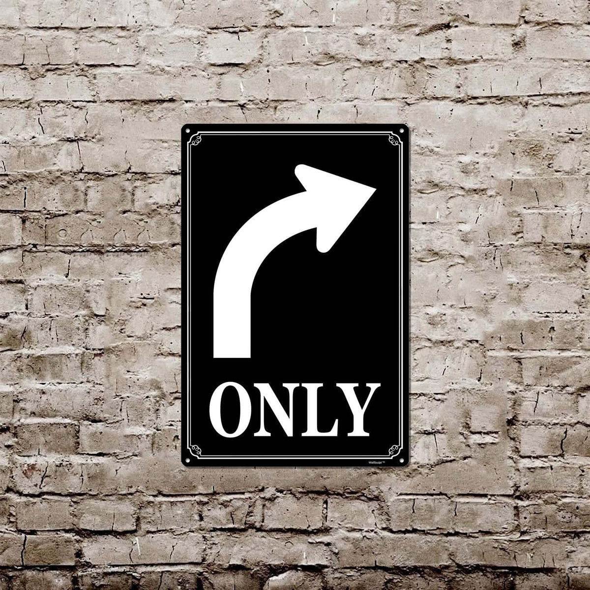 8x12" Left Turn Only Arrow Signs - High-Intensity Aluminum Parking Lot Sign, Weatherproof & Fade-Resistant, Ideal for Outdoor & Indoor Use - Curbside Sign