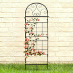 hogardeck 1PC 45x35 Inch Heavy Duty Metal Trellis - Black Rustproof Coated Outdoor Garden Support for Climbing Plants, Roses, Vegetables