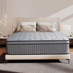 Queen Mattress 12 Inch, Medium Firm Hybrid Mattress with Lumbar-Zoned Foam and Pocket Springs for Motion Isolation and Edge Support