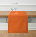 Solino Home Cotton Linen Pumpkin Table Runner 72 Inches Long - Hemstitch Table Runner 14 x 72 Inch for Dresser, Dining, Fall, Autumn, Halloween, Thanksgiving, Holiday