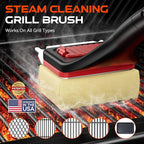 Grill Brush Bristle-Free Steam Cleaning, BBQ Brush Replaceable Heat-Resistant Kevlar Head with Grill Scraper Safe Barbecue Grill Cleaner