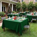 sancua Square Tablecloths 54x54 Inch Hunter Green - Fabric Table Cloth for Square or Round Tables, Washable Polyester Table Cover for Christmas Dinner, Holiday Party, Decorative Display Tables